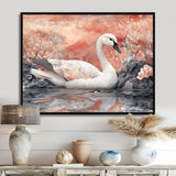 Pink Swan Reflections Of Elegance - Swans Wall Decor