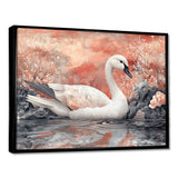 Pink Swan Reflections Of Elegance - Swans Wall Decor