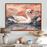 Pink Swan Reflections Of Elegance - Swans Wall Decor