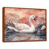 Pink Swan Reflections Of Elegance - Swans Wall Decor