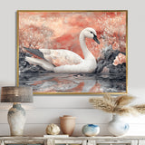 Pink Swan Reflections Of Elegance - Swans Wall Decor