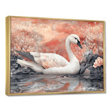 Pink Swan Reflections Of Elegance - Swans Wall Decor
