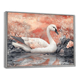 Pink Swan Reflections Of Elegance - Swans Wall Decor