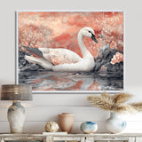 Pink Swan Reflections Of Elegance - Swans Wall Decor