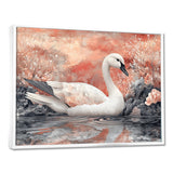 Pink Swan Reflections Of Elegance - Swans Wall Decor