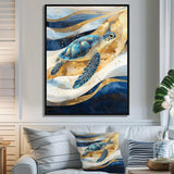 Abstract Waves Of Turtle Trails - Turtle Home Decor Art
