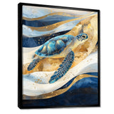 Abstract Waves Of Turtle Trails - Turtle Home Decor Art