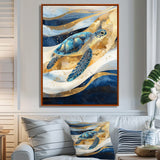 Abstract Waves Of Turtle Trails - Turtle Home Decor Art