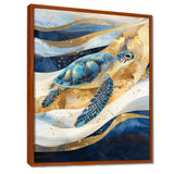 Abstract Waves Of Turtle Trails - Turtle Home Decor Art
