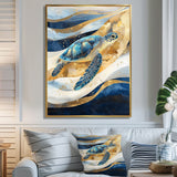 Abstract Waves Of Turtle Trails - Turtle Home Decor Art