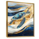 Abstract Waves Of Turtle Trails - Turtle Home Decor Art