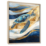 Abstract Waves Of Turtle Trails - Turtle Home Decor Art