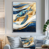 Abstract Waves Of Turtle Trails - Turtle Home Decor Art