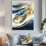 Abstract Waves Of Turtle Trails - Turtle Home Decor Art