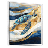 Abstract Waves Of Turtle Trails - Turtle Home Decor Art