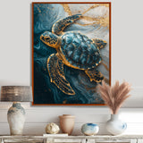 Abstract Marble Of The Turtle S Voyage - Turtle Living Room Wall Art