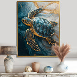 Abstract Marble Of The Turtle S Voyage - Turtle Living Room Wall Art