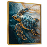 Abstract Marble Of The Turtle S Voyage - Turtle Living Room Wall Art