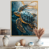Abstract Marble Of The Turtle S Voyage - Turtle Living Room Wall Art