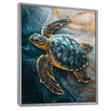 Abstract Marble Of The Turtle S Voyage - Turtle Living Room Wall Art