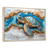 Turtle On Beach Landscape Collage - Turtle Wall Decor