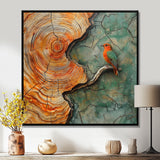 Woodpecker With Wood Slide Harmony - Woodpecker Bird Wall Decor