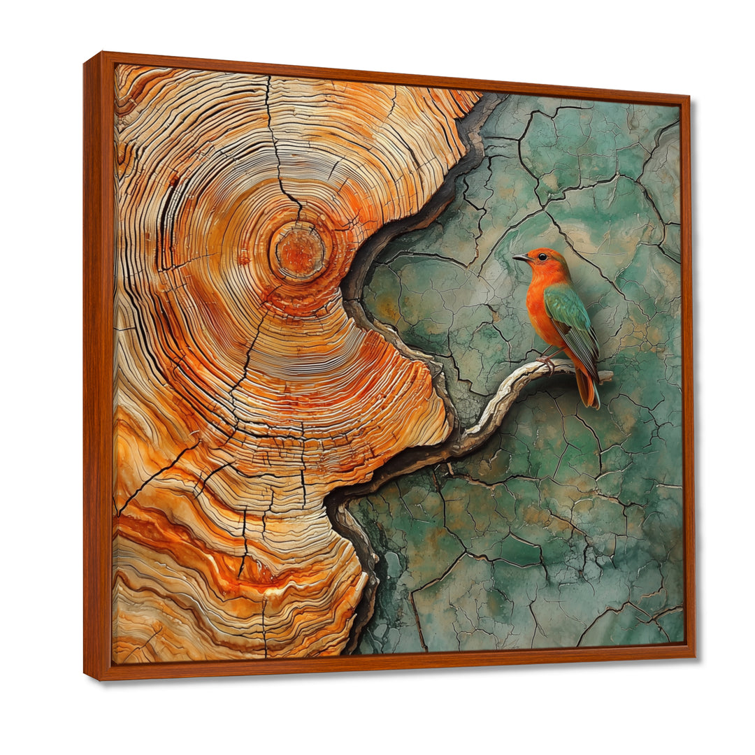 Woodpecker With Wood Slide Harmony - Woodpecker Bird Wall Decor