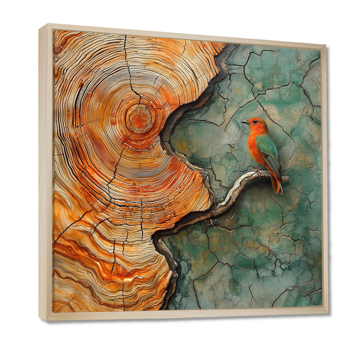 Woodpecker With Wood Slide Harmony - Woodpecker Bird Wall Decor