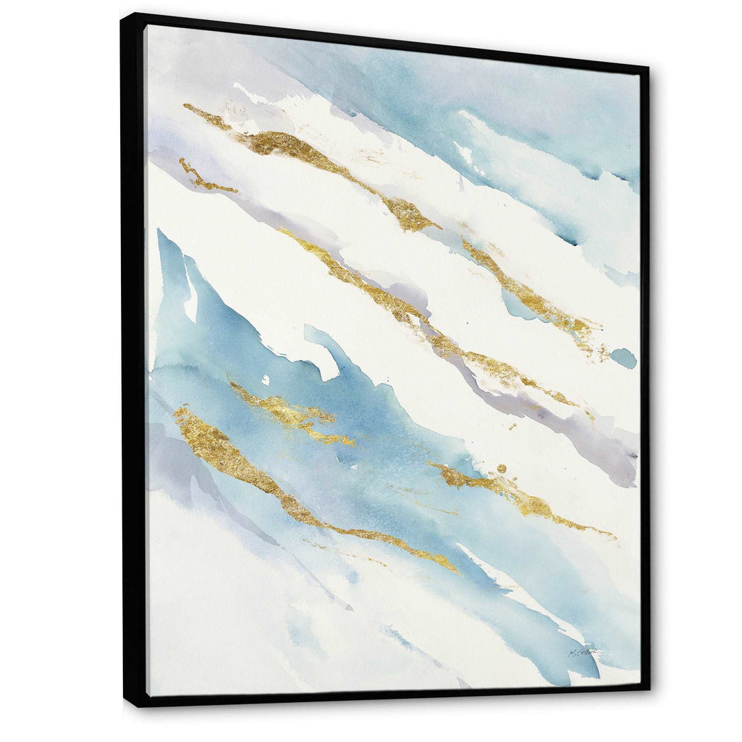 Abstract Drift v2 Framed Canvas Vibrant Black - 1.5" Thick