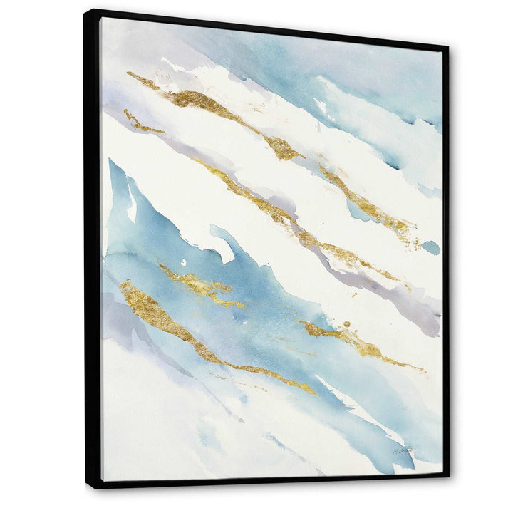 Abstract Drift v2 Framed Canvas Vibrant Black - 1.5" Thick
