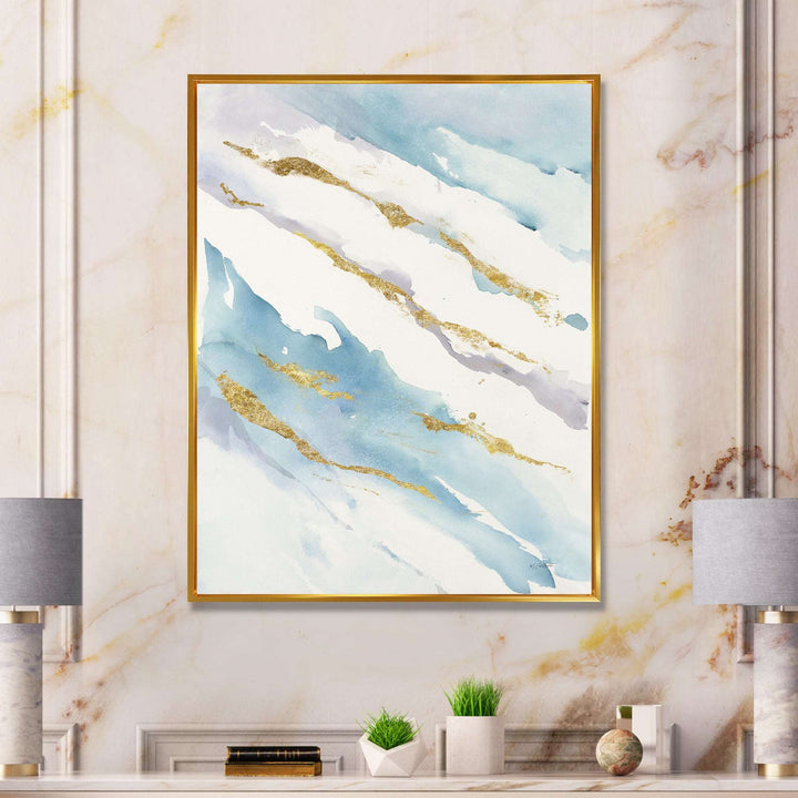 Abstract Drift v2 Framed Canvas Vibrant Gold - 1.5" Thick