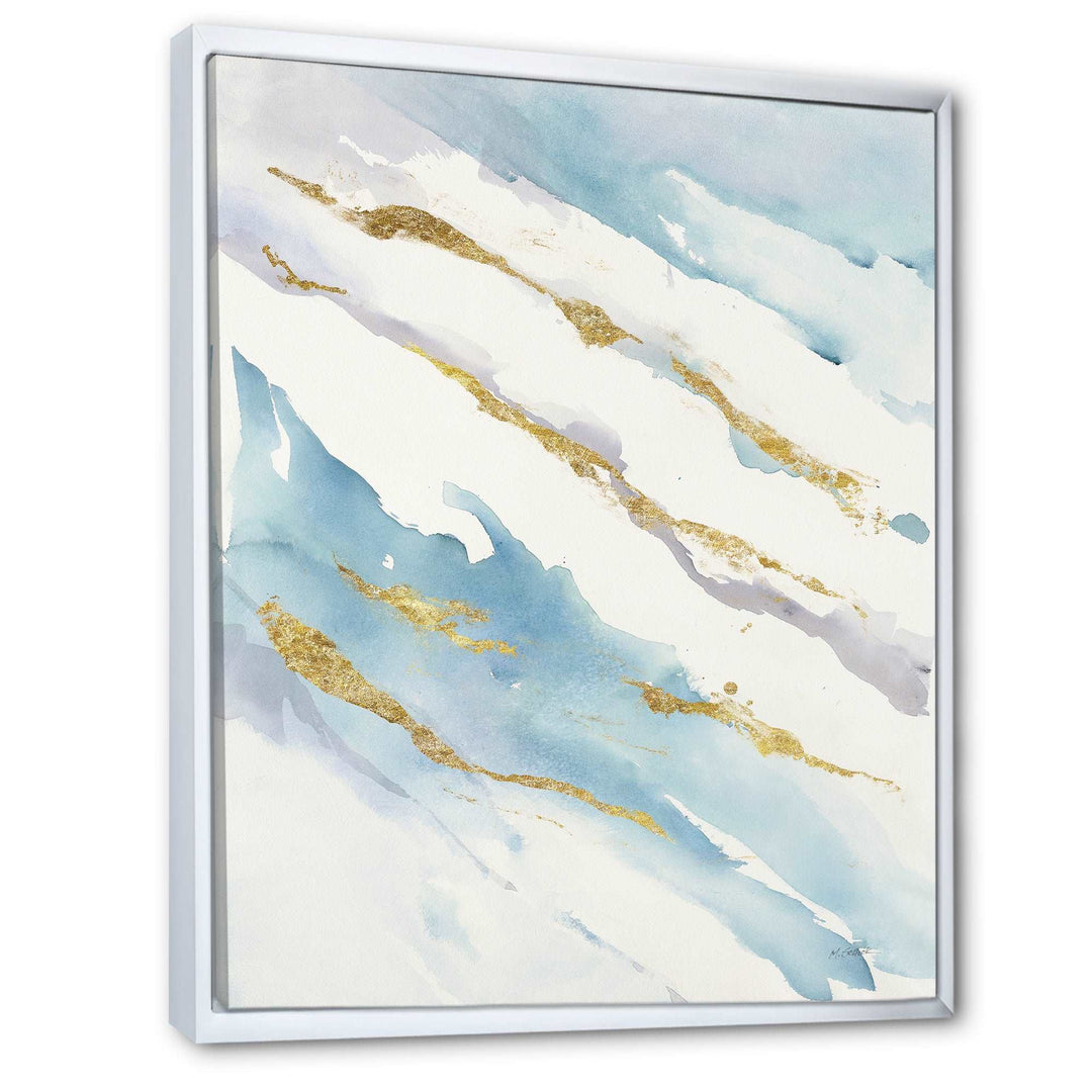 Abstract Drift v2 Framed Canvas Matte White - 1.5" Thick