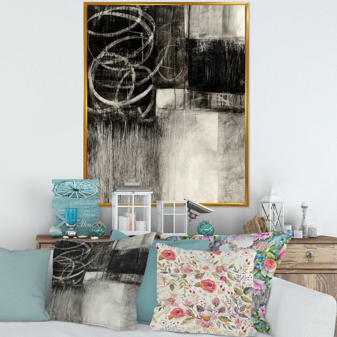 A Geometric Day I Framed Canvas Vibrant Gold - 1.5" Thick