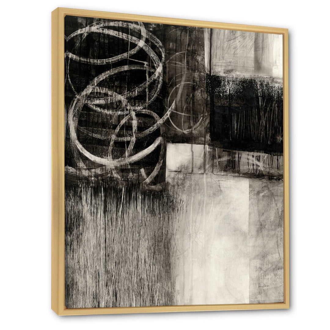 A Geometric Day I Framed Canvas Matte White - 1.5" Thick