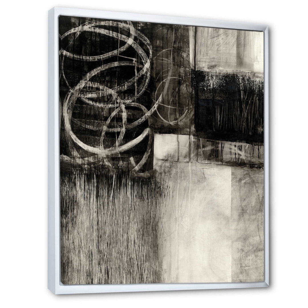 A Geometric Day I Framed Canvas Matte White - 1.5" Thick