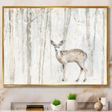 A Woodland Walk into the Forest I Framed Canvas Vibrant Gold - 1.5" Thick