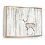A Woodland Walk into the Forest I Framed Canvas Matte White - 1.5" Thick