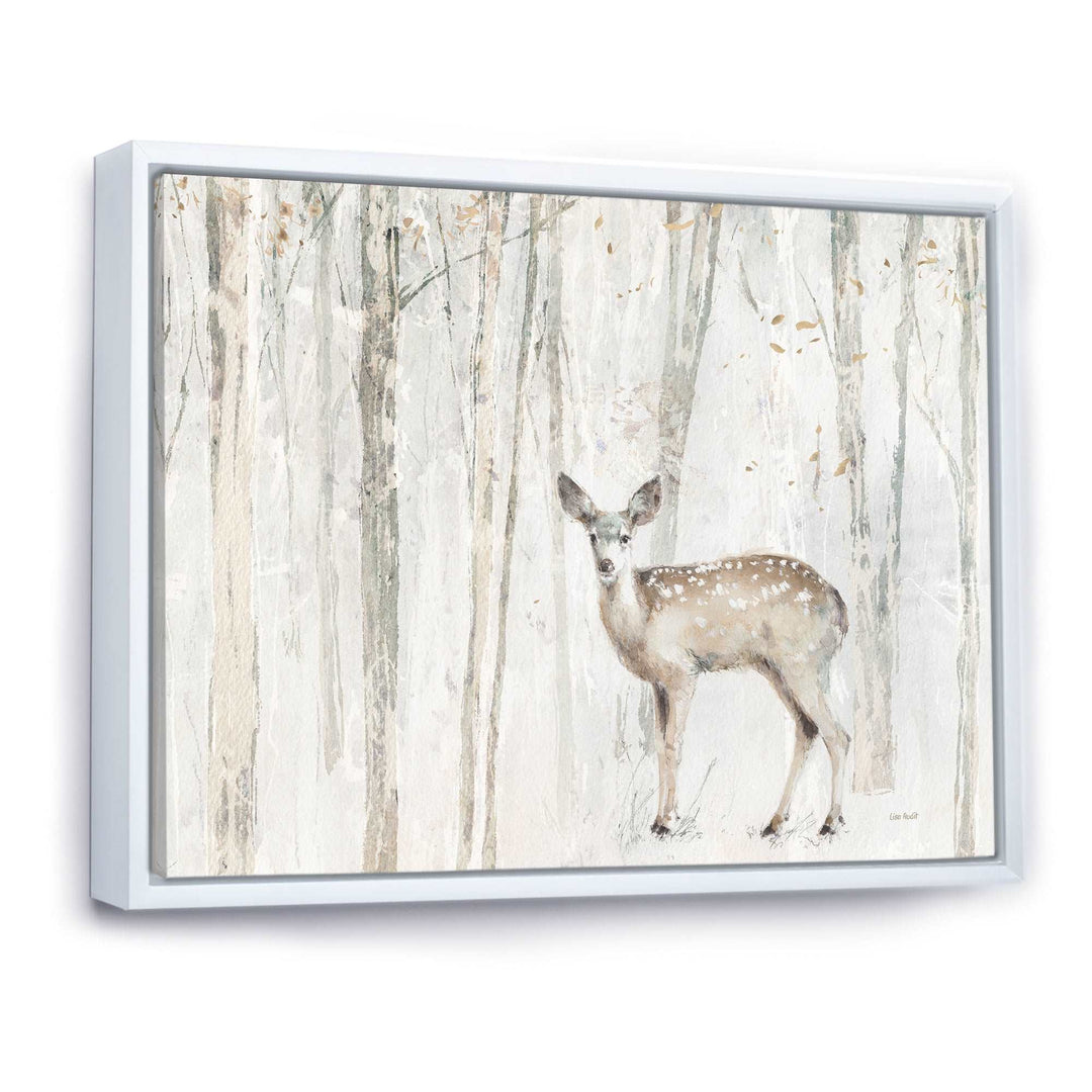 A Woodland Walk into the Forest I Framed Canvas Matte White - 1.5" Thick