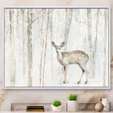 A Woodland Walk into the Forest I Framed Canvas Matte White - 1.5" Thick