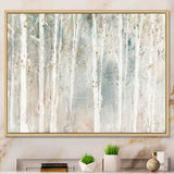 A Woodland Walk into the Forest III Framed Canvas Matte White - 1.5" Thick