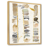 Abstract Gold Birch Trees I Framed Canvas Matte White - 1.5" Thick