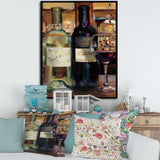 A Reflection of Wine Bottle II Framed Canvas Vibrant Black - 1.5" Thick