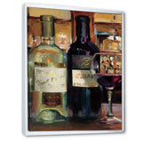 A Reflection of Wine Bottle II Framed Canvas Matte White - 1.5" Thick