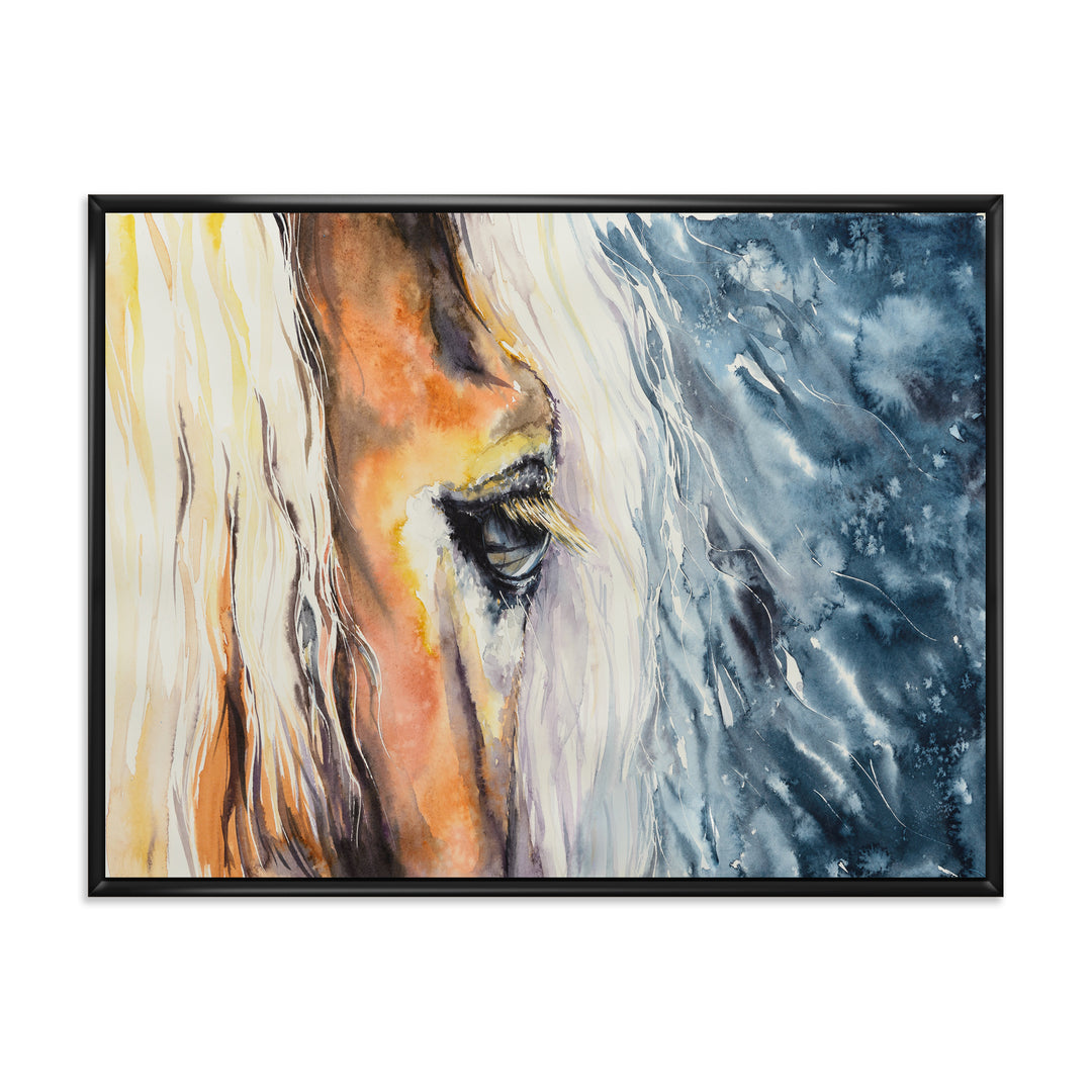 Close up of a Beautiful Horses Eye II - Painting on Canvas