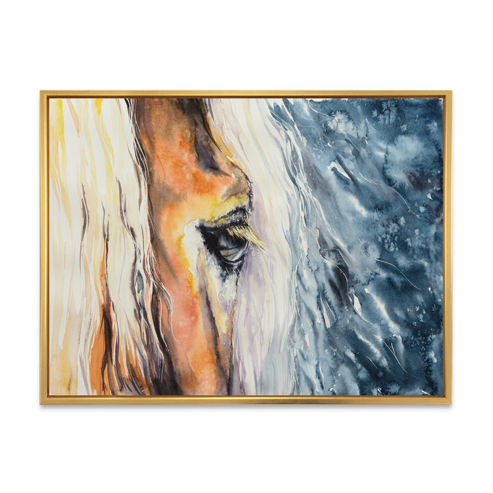 Close up of a Beautiful Horses Eye II - Painting on Canvas