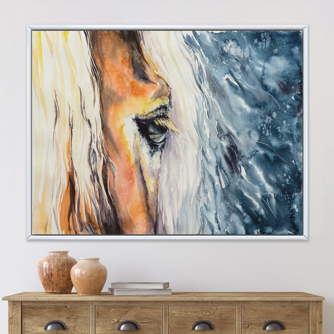 Close up of a Beautiful Horses Eye II - Painting on Canvas