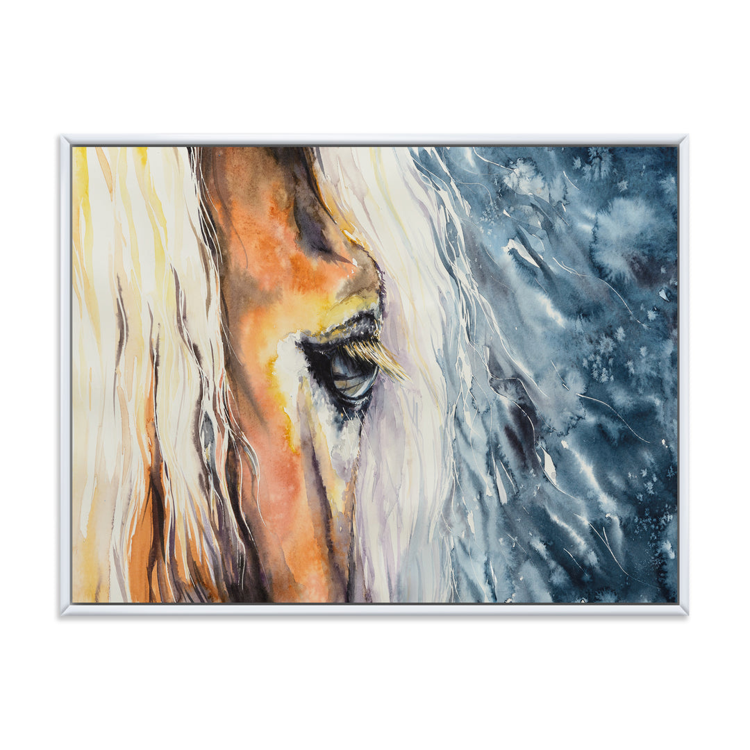 Close up of a Beautiful Horses Eye II - Painting on Canvas