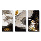 Gold And Black Marble Waves IV - Multi-Panels