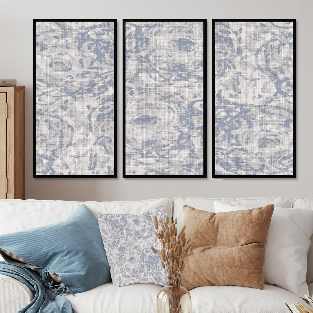 Vintage Blue Farmhouse Flower IV - Multi-Panels