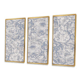 Vintage Blue Farmhouse Flower IV - Multi-Panels